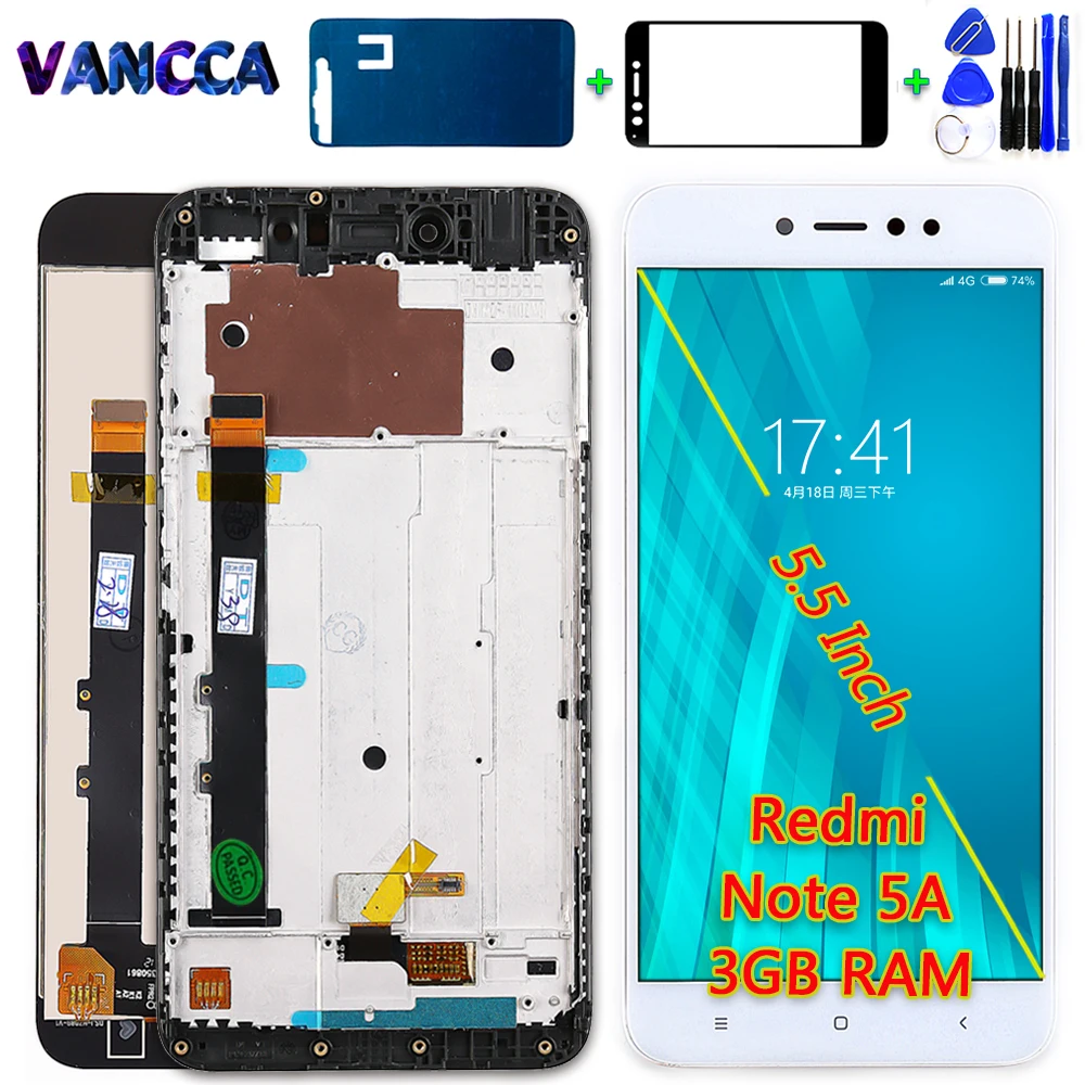 100% Tested LCD Display For Xiaomi Redmi Note 5A Prime Pro 3GB RAM Touch screen For Redmi Y1 Digitizer Assembly Frame And Tools
100% Tested LCD Display For Xiaomi Redmi Note 5A Prime Pro 3GB RAM Touch screen For Redmi Y1 Digitizer Assembly Frame And Tools