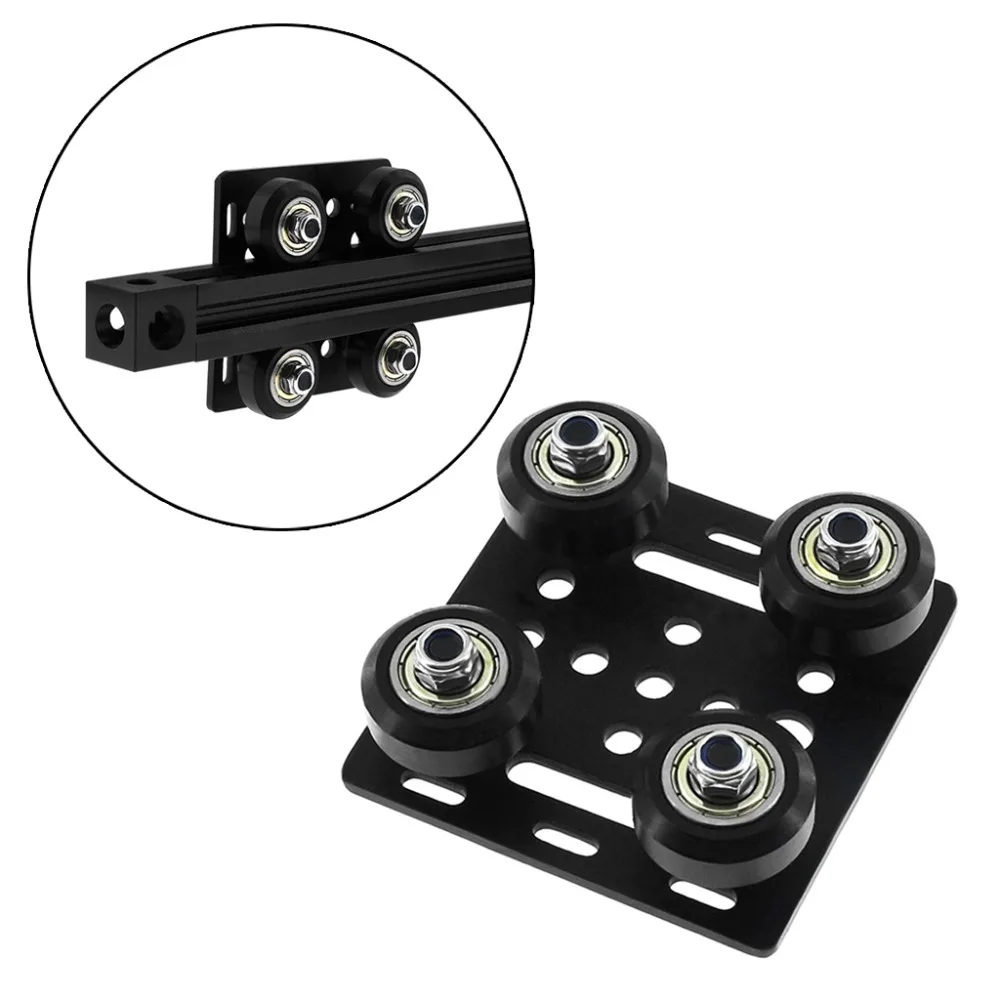 3D Printer Part 2020 Openbuilds V-Slot Gantry Plate Set 20mm Special Slide Plate for Aluminum Profiles V-slot Mini Five Roulette