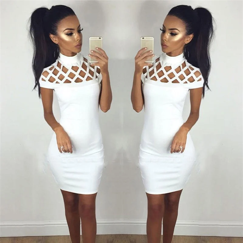 6 Colors S-5XL Sexy Skinny Mesh Slim Dresses Womens Elegant Hollow Out Clube Vestido Bodycon Bandage Dresses H7
6 Colors S-5XL Sexy Skinny Mesh Slim Dresses Womens Elegant Hollow Out Clube Vestido Bodycon Bandage Dresses H7