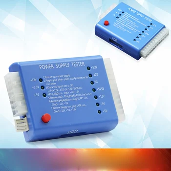 PC Computer ATX SATA HDD Power Supply Tester LED Indication 20 24pin PSU Diagnostic Tool testing for Anode Cathode 12V 5V 3.3V
PC Computer ATX SATA HDD Power Supply Tester LED Indication 20 24pin PSU Diagnostic Tool testing for Anode Cathode 12V 5V 3.3V