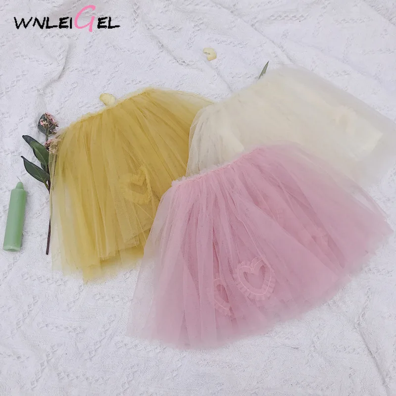 WLG spring girls cute heart skirts kids beige yellow pink princess skirt baby mesh cute clothes
WLG spring girls cute heart skirts kids beige yellow pink princess skirt baby mesh cute clothes