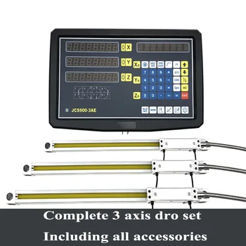 Measuring Set 3 AXIS Dro Digital Readout JCS900-3AE Display Screen + 3 PCS 5u Optical lines 400 500 600 700 800 900 1000mm
Measuring Set 3 AXIS Dro Digital Readout JCS900-3AE Display Screen + 3 PCS 5u Optical lines 400 500 600 700 800 900 1000mm