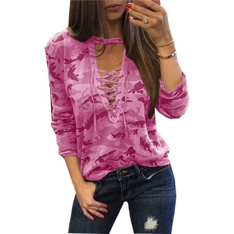 t shirt women AliExpress Europe Camouflage deep V low-cut straps women's T-shirt plus size long sleeve tshirt vestidos SY2068
t shirt women AliExpress Europe Camouflage deep V low-cut straps women's T-shirt plus size long sleeve tshirt vestidos SY2068