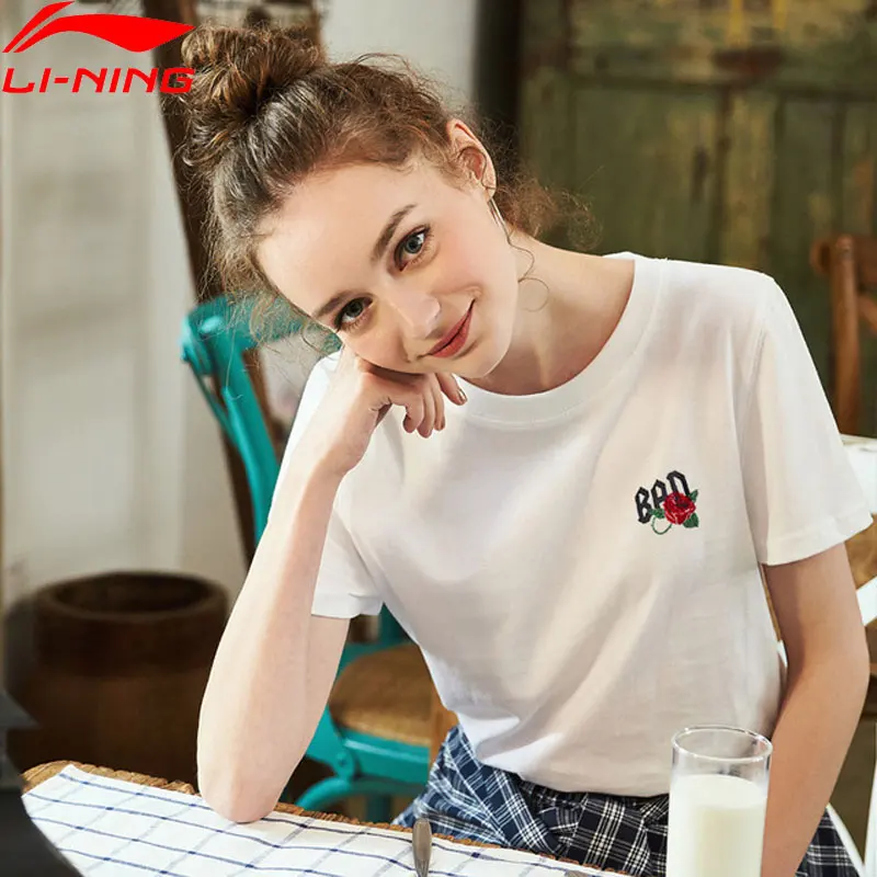 Женские баскетбольные майки Li-Ning BAD FIVE 100% хлопок удобные спортивные топы с