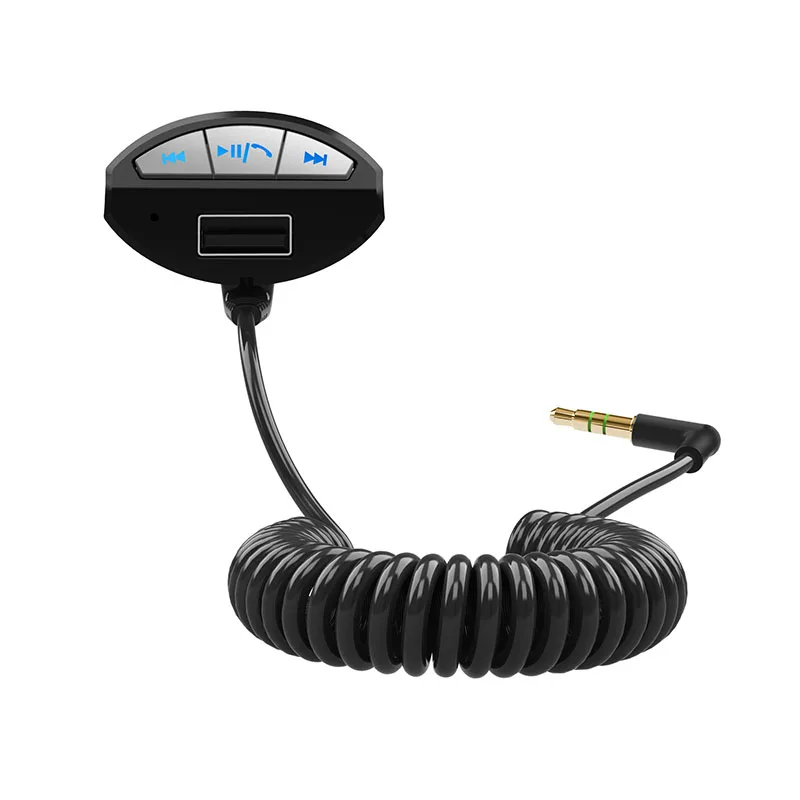 Фото Автомобильный комплект громкой связи Bluetooth 3 0 A2DP 5 мм AUX стерео аудио музыкальный