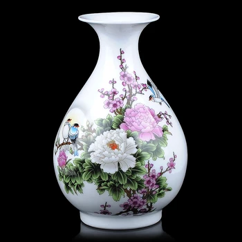 Jingdezhen ceramic vase pastel peony yu-hu-ch'un vase modern fashion Home Furnishing living room decoration
Jingdezhen ceramic vase pastel peony yu-hu-ch'un vase modern fashion Home Furnishing living room decoration