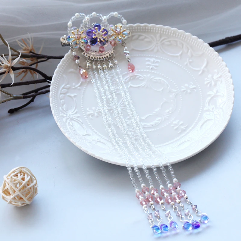 Ancient style Han element hair accessories hairpin crystal handmade beaded tassel classical retro Hanfu hairpin hairpin headwear
Ancient style Han element hair accessories hairpin crystal handmade beaded tassel classical retro Hanfu hairpin hairpin headwear