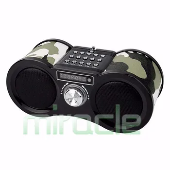 Camouflage Speaker Hot Stereo FM Radio USB / TF Card Speaker MP3 Music Player FM Radio with Remote Control Radio
Camouflage Speaker Hot Stereo FM Radio USB / TF Card Speaker MP3 Music Player FM Radio with Remote Control Radio
