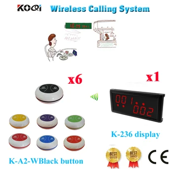 Wireless Restaurant Calling System Long Range Distance Waiter Pager Equipment 433.92MHZ CE Passed(1 display+6 call button)
Wireless Restaurant Calling System Long Range Distance Waiter Pager Equipment 433.92MHZ CE Passed(1 display+6 call button)