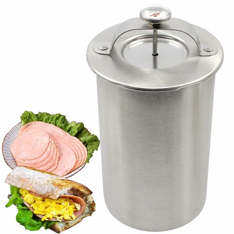 Stainless Steel Patty Maker Ham Press Ham Meat Making Pot With a Thermometer Kitchen Meat Tool Meat Cooking Pot Ham Maker
Stainless Steel Patty Maker Ham Press Ham Meat Making Pot With a Thermometer Kitchen Meat Tool Meat Cooking Pot Ham Maker