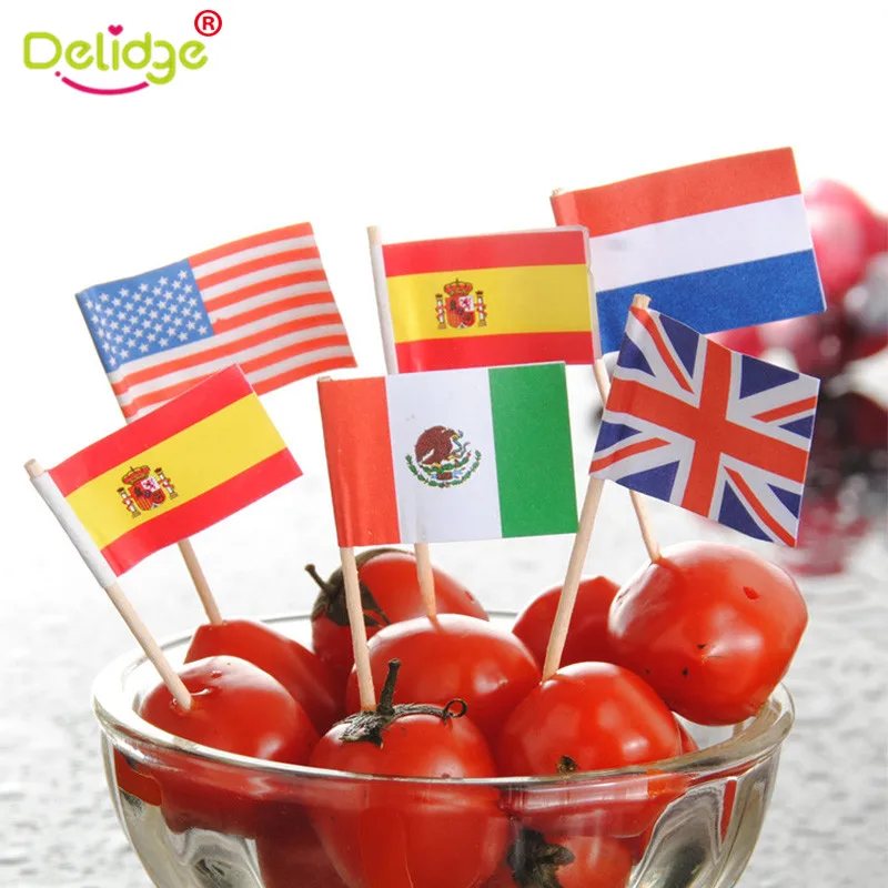 50pcs US Flag Fruit Fork Spain Flag Food Kitchen Toothpicks Cupcake Insert Cocktail Sticks Party Christmas Decoration Tool
50pcs US Flag Fruit Fork Spain Flag Food Kitchen Toothpicks Cupcake Insert Cocktail Sticks Party Christmas Decoration Tool