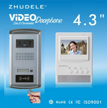 ZHUDELE Top Quality Intercom System Doorbell 4.3 Inch Video Door Phone 700TLV HD Camera w/t ID Card Unlocking Function 1V1
ZHUDELE Top Quality Intercom System Doorbell 4.3 Inch Video Door Phone 700TLV HD Camera w/t ID Card Unlocking Function 1V1