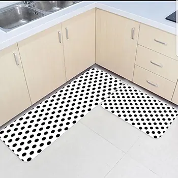 2 Piece Kitchen Mats and Rugs Set Black and White Circle Dots Home Decorate Non Skid Bedroom Living Room Doormats
2 Piece Kitchen Mats and Rugs Set Black and White Circle Dots Home Decorate Non Skid Bedroom Living Room Doormats