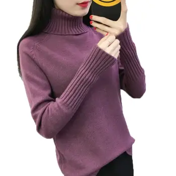 2018 New Autumn Winter Casual Women Cashmere Sweater Turtleneck Long Sleeve Loose Thick Knitted Female Pullover Sueter Mujer
2018 New Autumn Winter Casual Women Cashmere Sweater Turtleneck Long Sleeve Loose Thick Knitted Female Pullover Sueter Mujer