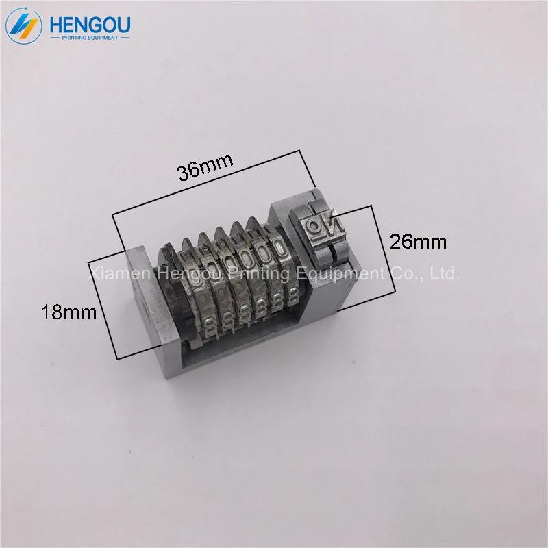2 Pieces 6 Digits Numbering Machine Backward of 4X8 Cicero Hengoucn Letterpress Numbering Machine, Gothic, No.sign
2 Pieces 6 Digits Numbering Machine Backward of 4X8 Cicero Hengoucn Letterpress Numbering Machine, Gothic, No.sign