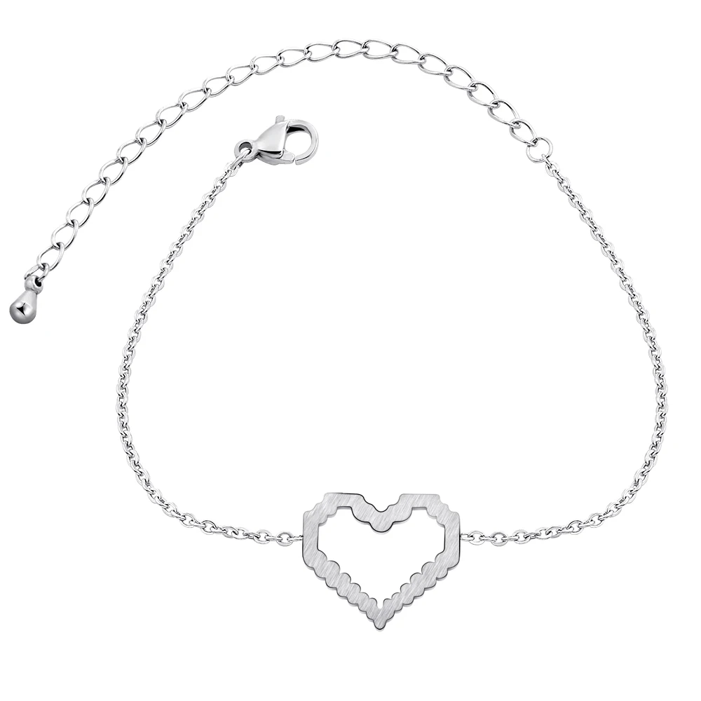10PCS Silver Chain Cut Out Peach Heart Bracelet For Women Hand Link Chain Stainless Steel Wedding Accessories Minimalist Jewelry
10PCS Silver Chain Cut Out Peach Heart Bracelet For Women Hand Link Chain Stainless Steel Wedding Accessories Minimalist Jewelry