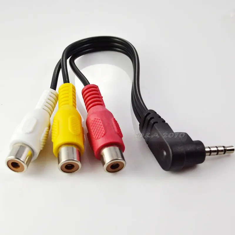 High Quality 1/8" 3.5mm 4P mini AV TRRS angled plug to 3 RCA female jack Audio Video Adapter short Cable
High Quality 1/8" 3.5mm 4P mini AV TRRS angled plug to 3 RCA female jack Audio Video Adapter short Cable