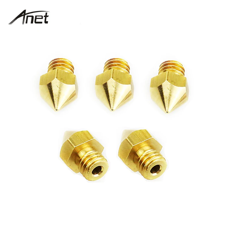 Anet 10PCS 3D Printer MK8 Brass Extruder Nozzle Size 0.2/0.3/0.4/0.5/0.6mm Print Head For Makerbot Ultimaker 3D Printer
Anet 10PCS 3D Printer MK8 Brass Extruder Nozzle Size 0.2/0.3/0.4/0.5/0.6mm Print Head For Makerbot Ultimaker 3D Printer