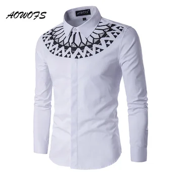 AOWOFS New Spring Shirts Men White Fashion Ethnic Pattern Long Sleeve Shirts Men Invisible Closure Brand Clothing Plus Size 5XL
AOWOFS New Spring Shirts Men White Fashion Ethnic Pattern Long Sleeve Shirts Men Invisible Closure Brand Clothing Plus Size 5XL