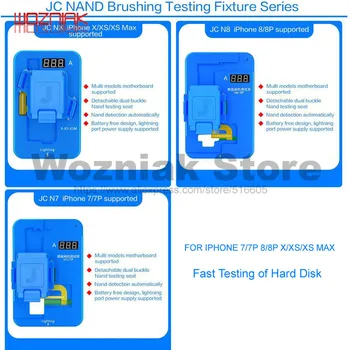 JC NAND HDD Buushing Testing Fixed Fixture Fixed for IPHONE 7/7P 8/8P X/XS/XSMAX Hard disk Brush Machine Testing Function 
JC NAND HDD Buushing Testing Fixed Fixture Fixed for IPHONE 7/7P 8/8P X/XS/XSMAX Hard disk Brush Machine Testing Function