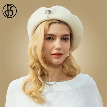 FS Ladies Warm Black White Wool Winter French Hat Beret Women Girl Berets Femme Artist Beanie Cap For Female Skullies Beanies
FS Ladies Warm Black White Wool Winter French Hat Beret Women Girl Berets Femme Artist Beanie Cap For Female Skullies Beanies