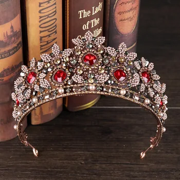Luxury Beautiful Bridal Crown Hot Baroque European and American Headwear Bridal Crown Hair Accessories Vintage Red Crown
Luxury Beautiful Bridal Crown Hot Baroque European and American Headwear Bridal Crown Hair Accessories Vintage Red Crown