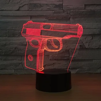 New Pistol 3d Lamp 7 Color Led Night Lamps For Kids Touch Led Usb Table Lampara Lampe Baby Sleeping Nightlight Room Lamp
New Pistol 3d Lamp 7 Color Led Night Lamps For Kids Touch Led Usb Table Lampara Lampe Baby Sleeping Nightlight Room Lamp