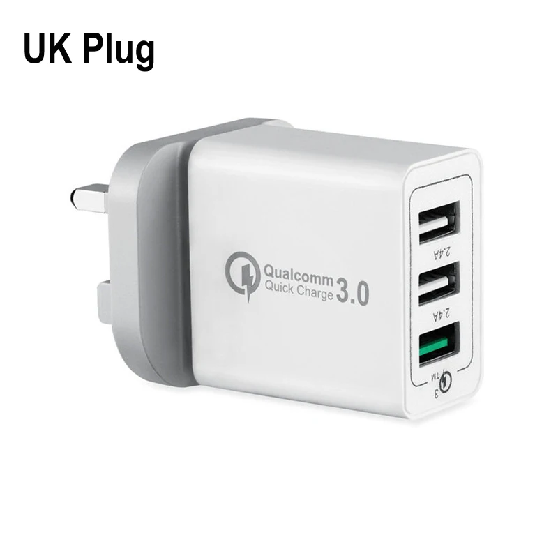 USB Wall Charger Quick Charge 3.0 Fast Mobile Phone Charger for iPhone Xiaomi Huawei Motorola US EU UK Plug USB Travel Adapter (17)