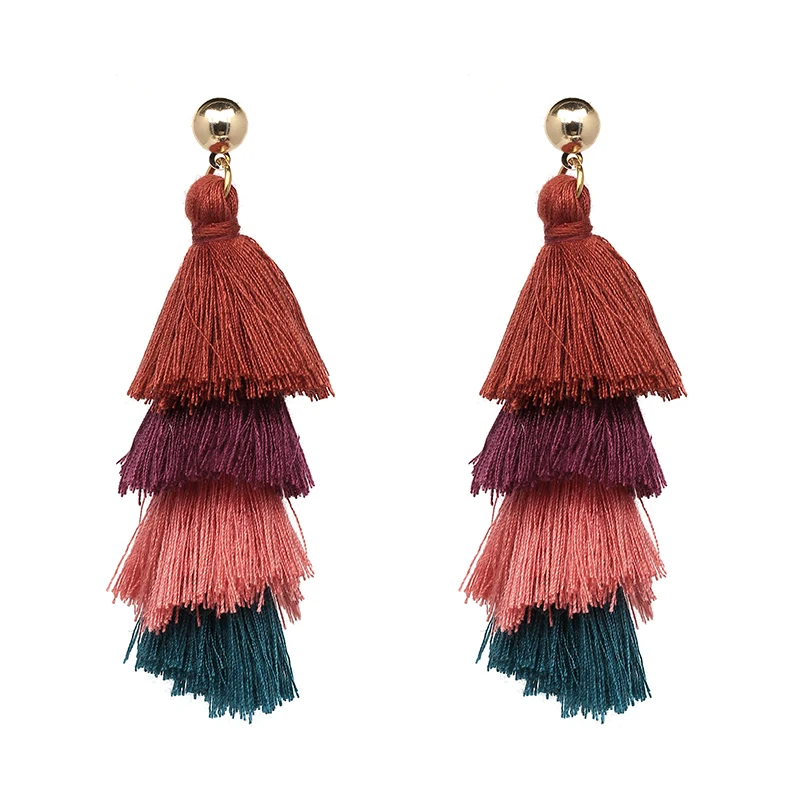 New Arrival Hot Sale 6 Fashion BOHO Jewelry Elegant Women Push-back Drop Earring Multi Tassel Dangle Earrings Wholesale 6 Colors
New Arrival Hot Sale 6 Fashion BOHO Jewelry Elegant Women Push-back Drop Earring Multi Tassel Dangle Earrings Wholesale 6 Colors
