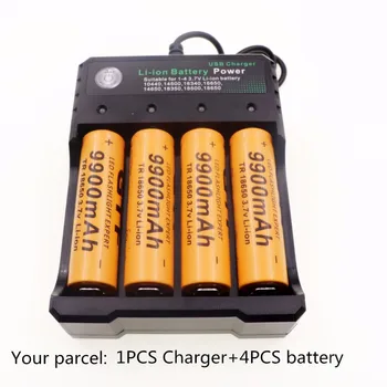Daweikala 18650 battery 3.7V 9900mAh rechargeable li-Ion battery with charger for Led flashlight batery litio battery+1 Charger
Daweikala 18650 battery 3.7V 9900mAh rechargeable li-Ion battery with charger for Led flashlight batery litio battery+1 Charger