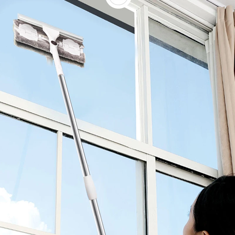Glass Cleaning Tool Double-sided Telescopic Rod Window Cleaner Squeegee Wiper Long Handle Rotating Head Brush Silicone Scrubber
Glass Cleaning Tool Double-sided Telescopic Rod Window Cleaner Squeegee Wiper Long Handle Rotating Head Brush Silicone Scrubber