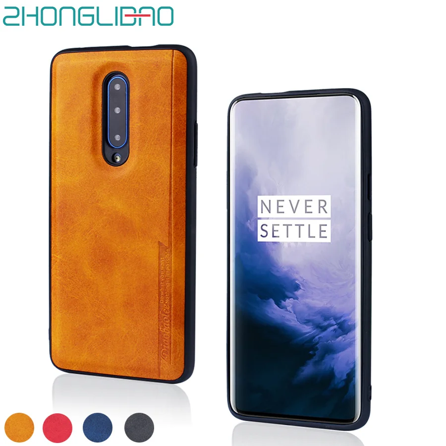 Обложка на заднюю панель из искусственной кожи чехол для Oneplus 7 Pro 6t 6 Силиконовый