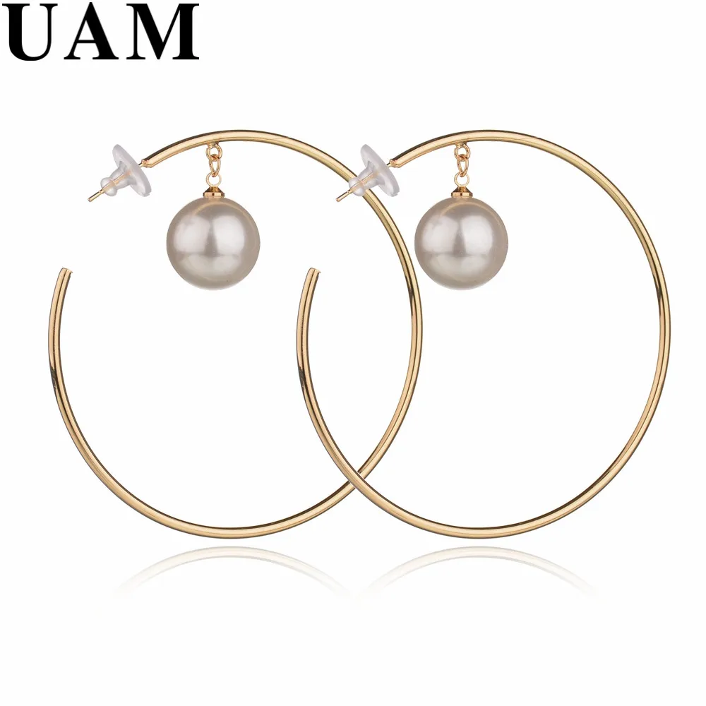 UAM 2017 Jewelry Accessories Silver Gold Color Big Round Shell Pearl Hoop Earrings Cute Girlfriend Wife Wedding Anniversary Gift
UAM 2017 Jewelry Accessories Silver Gold Color Big Round Shell Pearl Hoop Earrings Cute Girlfriend Wife Wedding Anniversary Gift