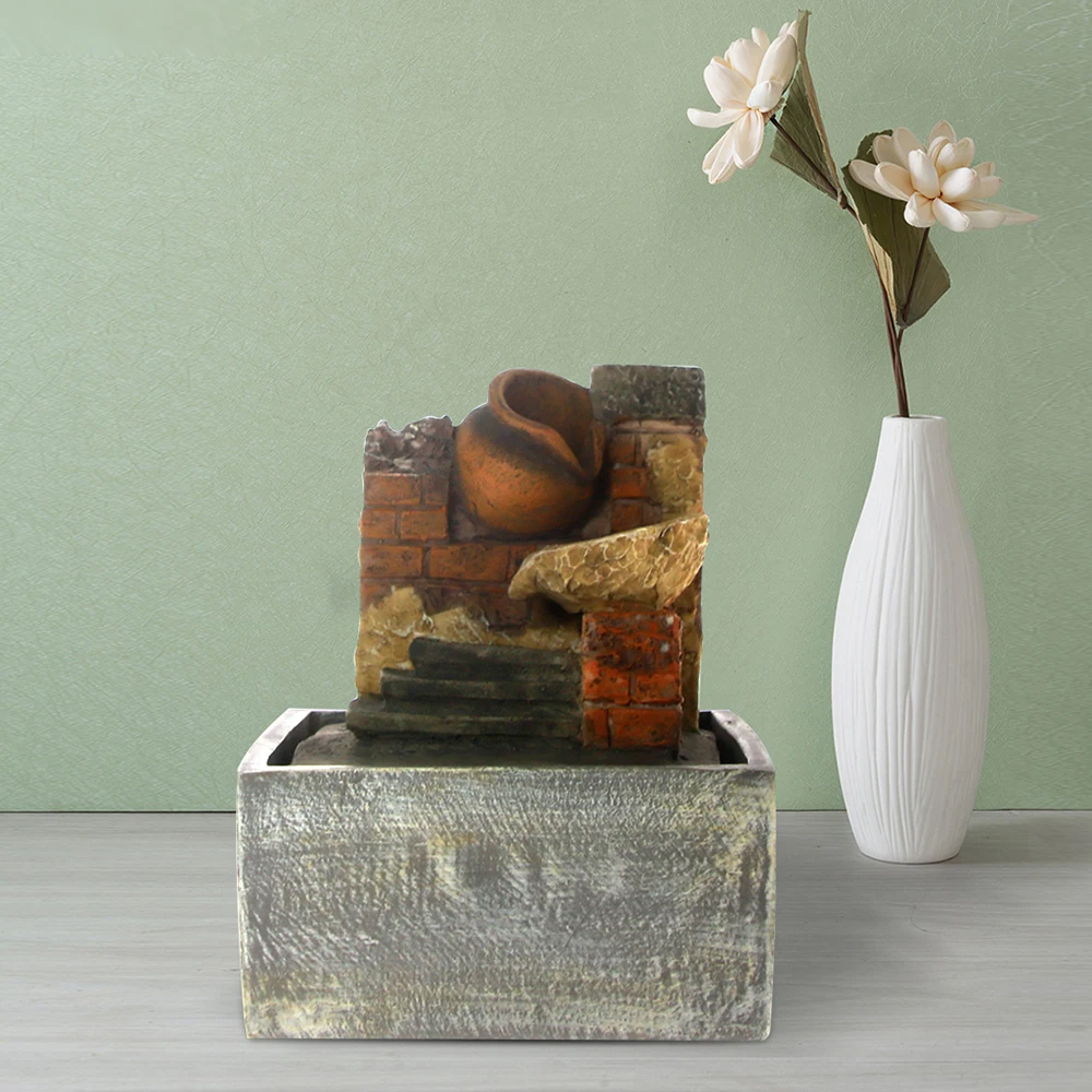 Broken Pot With Statacked Red Brick Desktop Water Fountain Relaxing Air Freshener Waterfall Pastorale Indoor Meditation Interior
Broken Pot With Statacked Red Brick Desktop Water Fountain Relaxing Air Freshener Waterfall Pastorale Indoor Meditation Interior