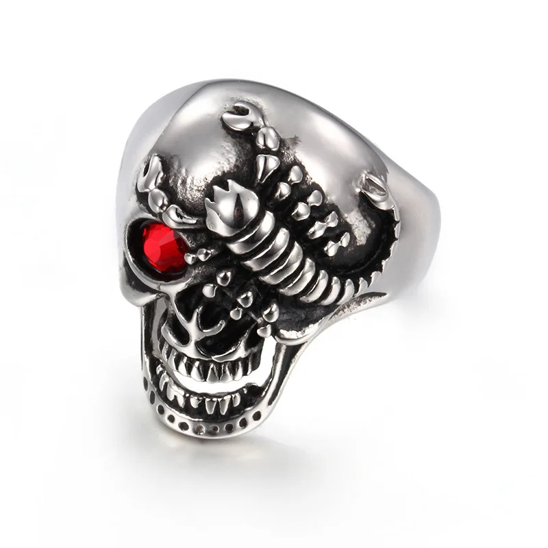 Fashion popular jewelry stainless steel gold scorpion skull ring men ring finger factory direct
Fashion popular jewelry stainless steel gold scorpion skull ring men ring finger factory direct