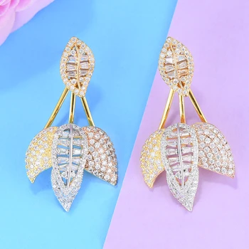 GODKI 39mm Trendy Luxury Leaves Stud Earrings For Women Wedding Full Micro Cubic Zircon CZ Dubai Bridal Earrings Boho Hot
GODKI 39mm Trendy Luxury Leaves Stud Earrings For Women Wedding Full Micro Cubic Zircon CZ Dubai Bridal Earrings Boho Hot