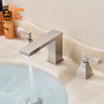 Suguword Brushed Nickel Bathtub Faucet Bathroom Mixer Tap Hot and Cold Switch Dual Handle Three Hole
Suguword Brushed Nickel Bathtub Faucet Bathroom Mixer Tap Hot and Cold Switch Dual Handle Three Hole