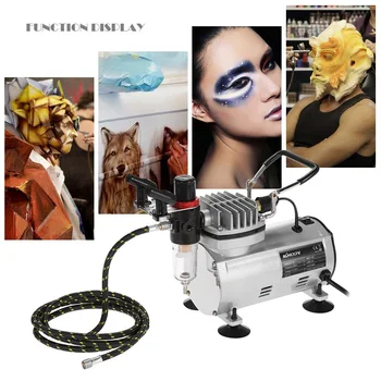 KKmoon New 3 Airbrush Kit With Air Compressor Dual-Action Hobby Spray Air Brush Set Tattoo Nail Art Paint Supply Cleaning Brush
KKmoon New 3 Airbrush Kit With Air Compressor Dual-Action Hobby Spray Air Brush Set Tattoo Nail Art Paint Supply Cleaning Brush