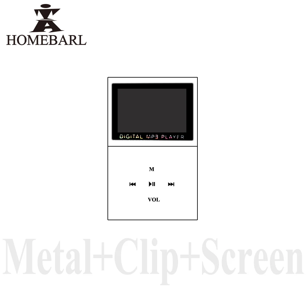 HOMEBARL Hot Sale 1.2'' LCD Screen Mini Portable Clip Metal MP3 Player With Micro SD Slot Max Support 32GB TF Card Memory Cards
HOMEBARL Hot Sale 1.2'' LCD Screen Mini Portable Clip Metal MP3 Player With Micro SD Slot Max Support 32GB TF Card Memory Cards
