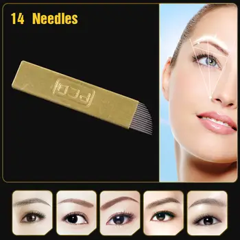 100PCS Copper PCD Permanent Eyebrow Makeup Manual Tattoo Bevel Blades 14 Needles
100PCS Copper PCD Permanent Eyebrow Makeup Manual Tattoo Bevel Blades 14 Needles