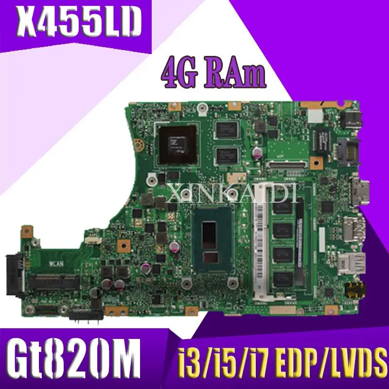 X455LD motherboard For ASUS X455L X455LJ X455LN X455LD A455L F455L K455L Laptop mainboard 4G RAm Gt820M i3/i5/i7 EDP/LVDS
X455LD motherboard For ASUS X455L X455LJ X455LN X455LD A455L F455L K455L Laptop mainboard 4G RAm Gt820M i3/i5/i7 EDP/LVDS
