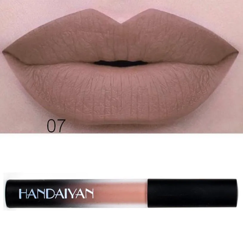 HANDAIYAN Waterproof Long Lasting Liquid Velvet Matte Lipstick Makeup Lip Gloss Lip mate liquido rouge a levre mat
HANDAIYAN Waterproof Long Lasting Liquid Velvet Matte Lipstick Makeup Lip Gloss Lip mate liquido rouge a levre mat