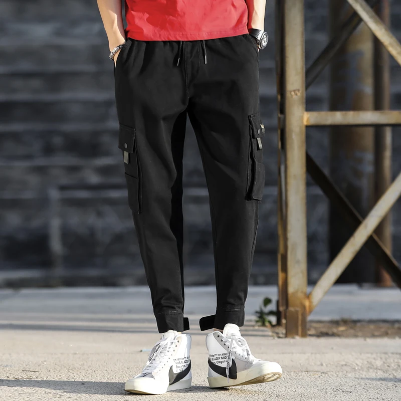 Spring/summer 2019 men's fashion loose Velcro leg band casual nine-point trousers
Spring/summer 2019 men's fashion loose Velcro leg band casual nine-point trousers