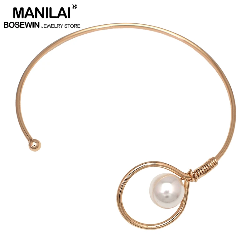 MANILAI Punk Alloy Bib Torques Chokers Necklaces For Women Imitation Pearl Geometric Statement Collar Necklace Jewelry
MANILAI Punk Alloy Bib Torques Chokers Necklaces For Women Imitation Pearl Geometric Statement Collar Necklace Jewelry