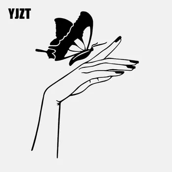 YJZT 12.4CM*17CM Vinyl Decal Hand And Butterfly Manicure Nails Art Car Sticker Black/Silver C24-0308
YJZT 12.4CM*17CM Vinyl Decal Hand And Butterfly Manicure Nails Art Car Sticker Black/Silver C24-0308