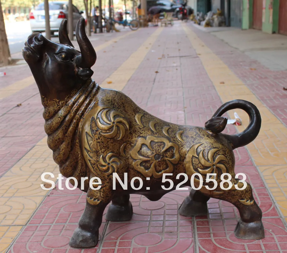 free 26"China Bronze Gilt Stronger Rhinoceros Horn Bull Unicorn OX Oxen Animal Statue fast
free 26"China Bronze Gilt Stronger Rhinoceros Horn Bull Unicorn OX Oxen Animal Statue fast