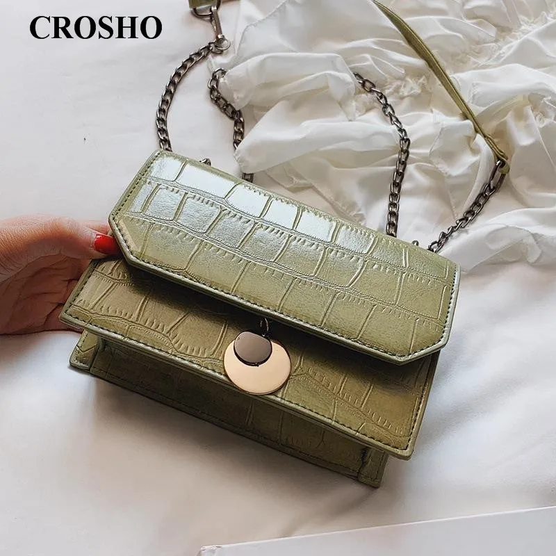 CROSHO Small Square Bag with Stone Pattern Retro Versatile Chain One Shoulder Crossbody Alligator
CROSHO Small Square Bag with Stone Pattern Retro Versatile Chain One Shoulder Crossbody Alligator