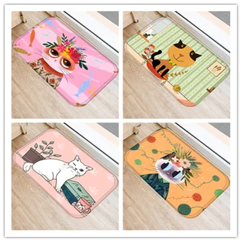 Durable Entrance Door Mats Funny Lovely Cartoon Cat Pattern Rugs Flannel Kitchen Bedroom Carpet
Durable Entrance Door Mats Funny Lovely Cartoon Cat Pattern Rugs Flannel Kitchen Bedroom Carpet