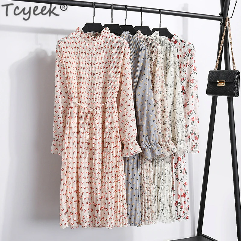 Tcyeek Vintage Dress Women Spring Summer Long Sleeve Dress Pleated Midi Korean Dresses Print Floral Plus Size Vestidos LWL1690
Tcyeek Vintage Dress Women Spring Summer Long Sleeve Dress Pleated Midi Korean Dresses Print Floral Plus Size Vestidos LWL1690