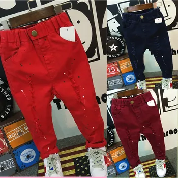 2017 Autumn New Children's Trousers Boys Paint Point Graffiti Denim Jeans Kids Hole Harem Pants Boys Clothing for 3-8Y
2017 Autumn New Children's Trousers Boys Paint Point Graffiti Denim Jeans Kids Hole Harem Pants Boys Clothing for 3-8Y